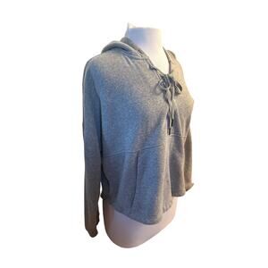 Women M PrAna 1961351 Cozy Up Illana Hoodie Pullover Gray Hemp Sweatshirt